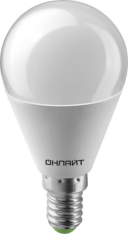 Лампа LED 8Вт Е14 6500К шар 640лм OLL-G45 ОНЛАЙТ