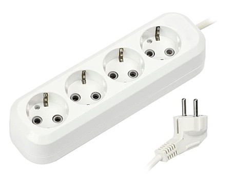 Удлинитель 4 гнезда 2м с землей ПВС 3х1 16А SmartBuy