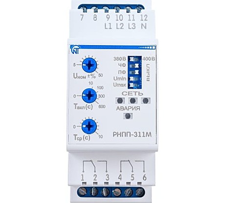 Реле напряжения 3ф 5А РНПП-311М НовАтек-Электро
