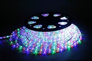 Дюралайт LED круглый 13мм 3х жильный мульти 220В IP65