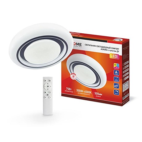 Светильник LED 75Вт COMFORT AURORA  с пультом 6000лм IN HOME