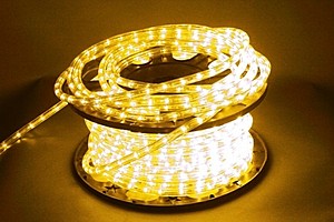 Дюралайт LED круглый 13мм 3х жильный желтый 220В IP65