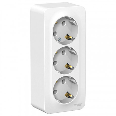 Розетка 3-х местная с землей ОП 16А IP20 Blanca SE